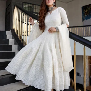 White Anarkali