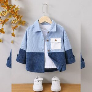 Color Block Corduroy Jacket