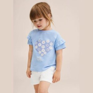 Daisy Heart Frill Sleeve Tee
