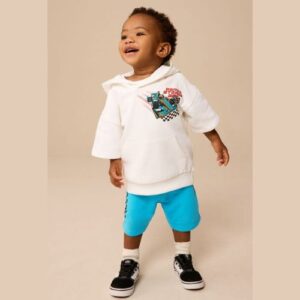 Graphic Hoodie & Shorts Set
